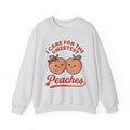 Adorable Peach Design Sweatshirt Nurses Gratitude Gift Women Chibi Sweatshirt Peach Sweatshirt Nurse Enthusiast Cartoon Sweatshirt Appreciation Graphic Comic