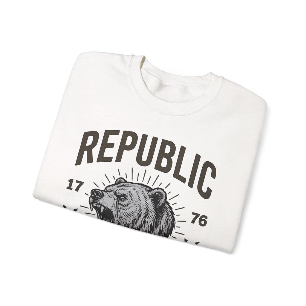 Bear Face Sweatshirt America Flag Gift Women Retro Sweatshirt Ursine Sweatshirt Patriot Fan Vintage Sweatshirt Banner Graphic Sketch Arrow Sweatshirt