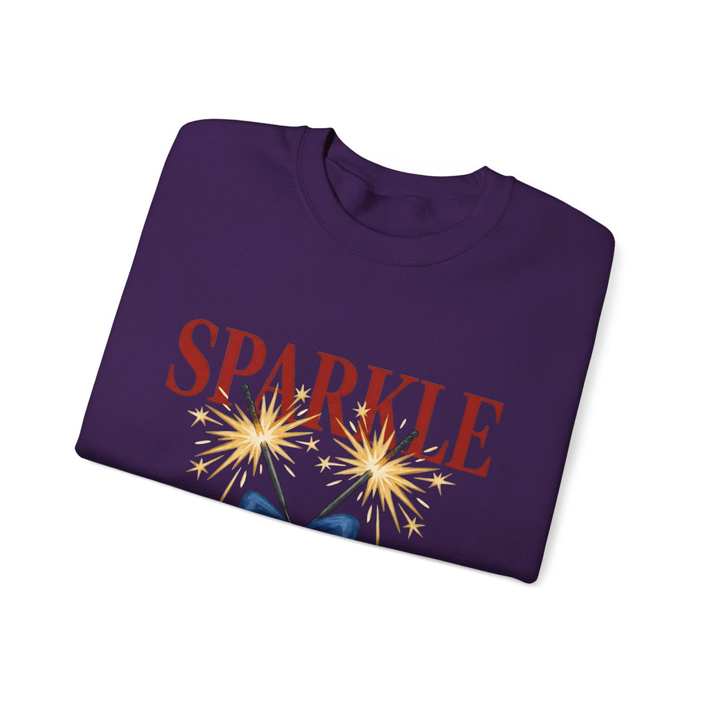 Sparkler Bow Sweatshirt 4th Of July America Gift Women Hand Painted Sweatshirt Sparkler Sweatshirt Independence Day Fan Painted Sweatshirt Patriotic Graphic