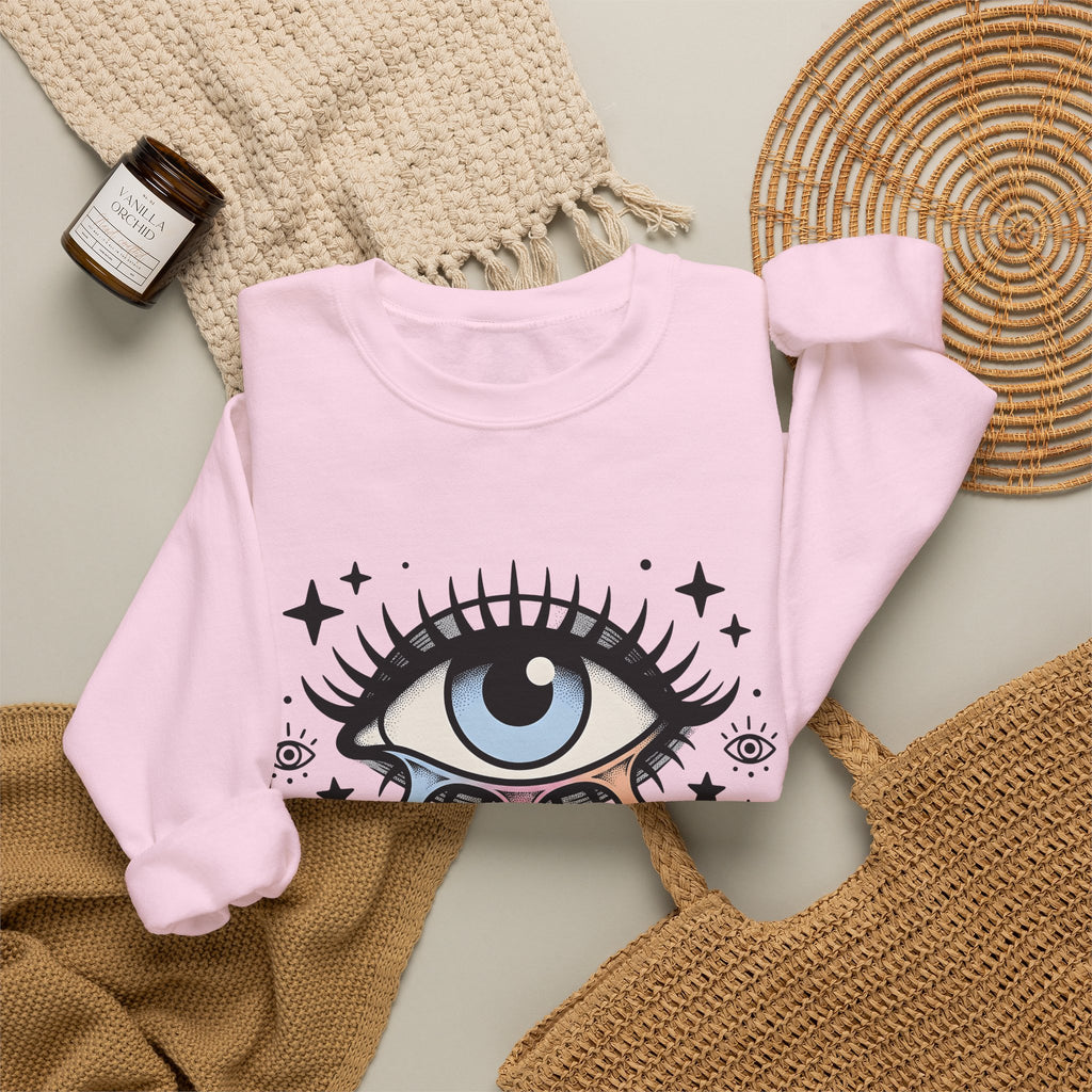 Magical Eye Sweatshirt Boho Chic Meditation Gift Women Tribal Sweatshirt Third Eye Sweatshirt Bohemian Enthusiast Primitive Sweatshirt Mindfulness Graphic