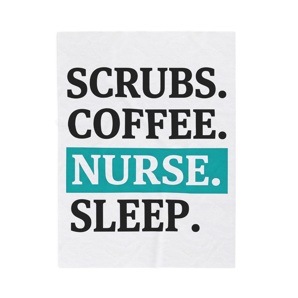 Coffee Cup Blanket Nurse Humor Gift Women Modern Blanket Blanket Blanket Rn Fan Contemporary Blanket Funny Graphic Minimalist Teal Highlight Blanket
