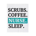 Coffee Cup Blanket Nurse Humor Gift Women Modern Blanket Blanket Blanket Rn Fan Contemporary Blanket Funny Graphic Minimalist Teal Highlight Blanket