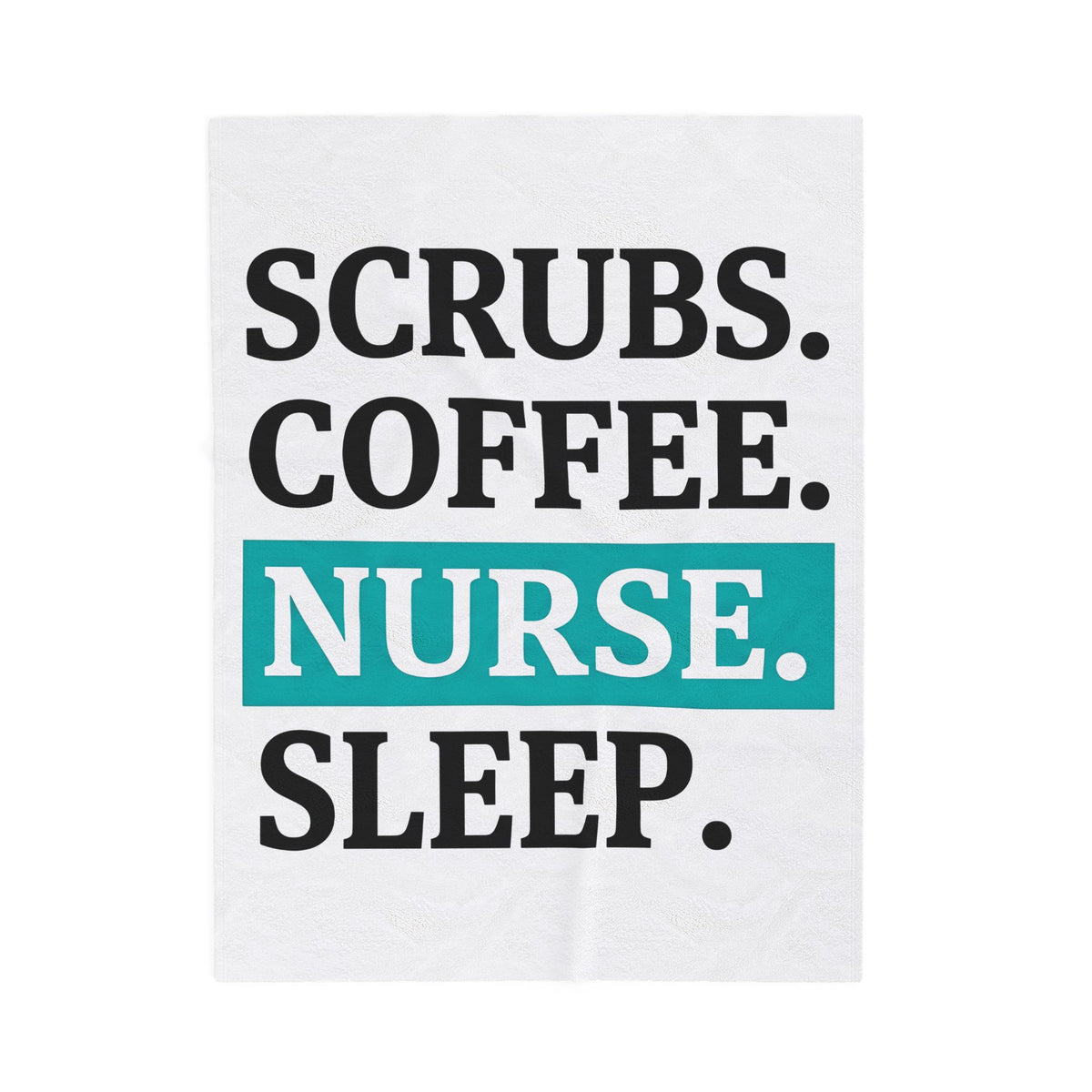 Coffee Cup Blanket Nurse Humor Gift Women Modern Blanket Blanket Blanket Rn Fan Contemporary Blanket Funny Graphic Minimalist Teal Highlight Blanket