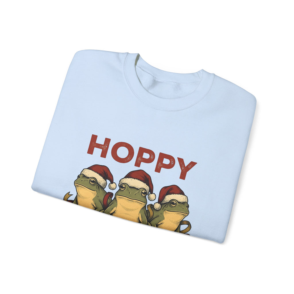 Frog Holiday Hats Christmas Wildlife Gift Cartoon Toad Xmas Fan Toad Animal Line Sash Sweatshirt