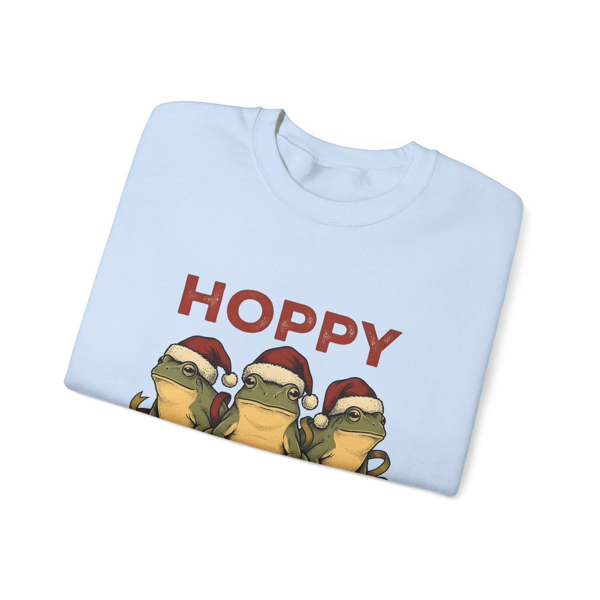 Frog Holiday Hats Christmas Wildlife Gift Cartoon Toad Xmas Fan Toad Animal Line Sash Sweatshirt