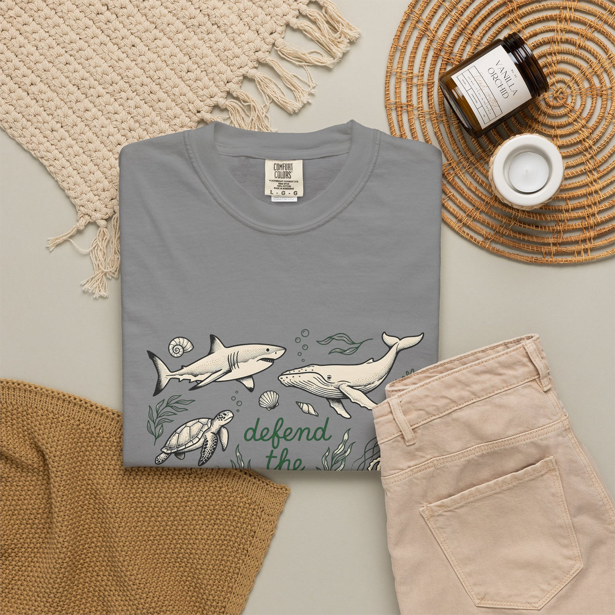 Sea Creatures T-Shirt Ocean Wildlife Gift Women Sketch T-Shirt Marine Life T-Shirt Marine Fan Oceanic T-Shirt Wildlife Graphic Retro Kelp T-Shirt