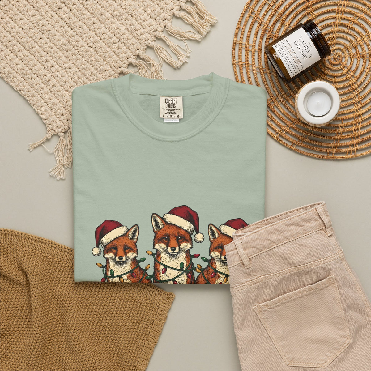 Fox Pack T-Shirt Christmas Critters Gift Women Cartoon T-Shirt Foxes T-Shirt