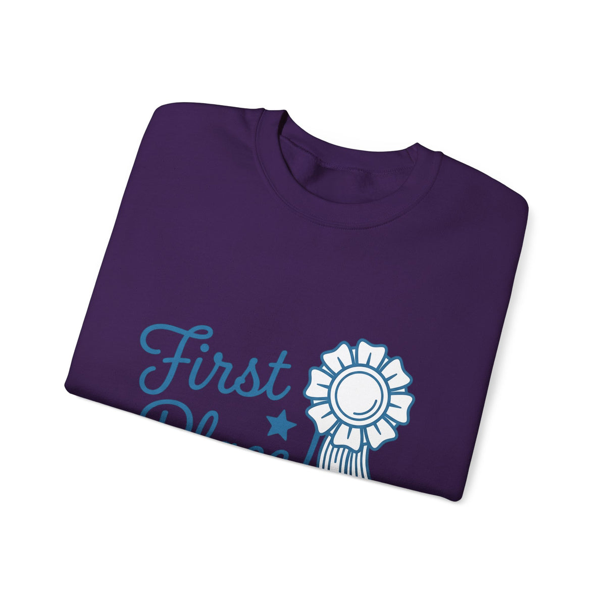 Prize Ribbon Cowgirl Cowboy Gear Gift Cute Rosette Rodeo Fan Western Cowboy Vintage Spark Sweatshirt