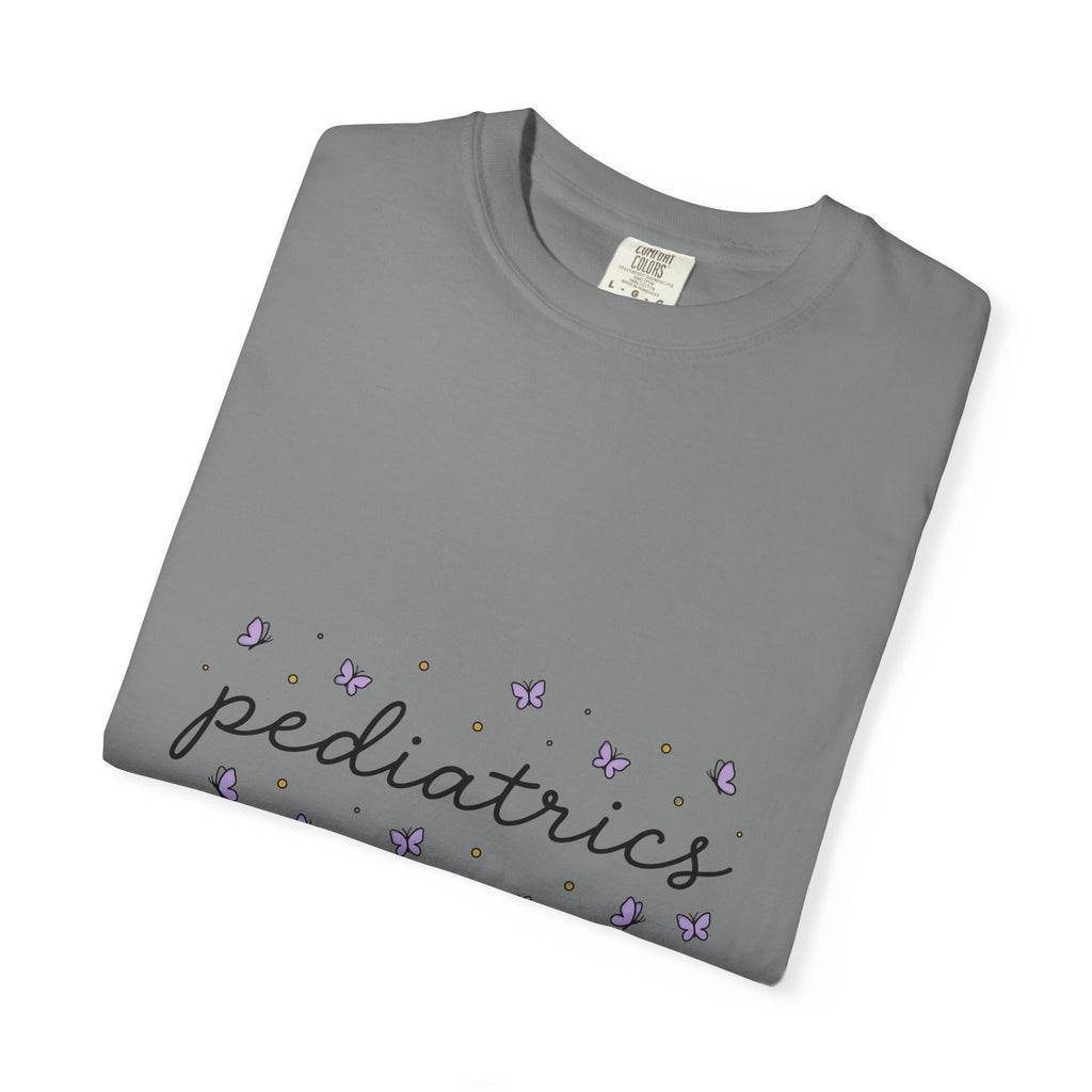 Butterfly Print T-Shirt Pediatrics Clinic Gift Women Hand Drawn T-Shirt Butterfly T-Shirt Pediatrician Enthusiast Illustrated Design Hospital