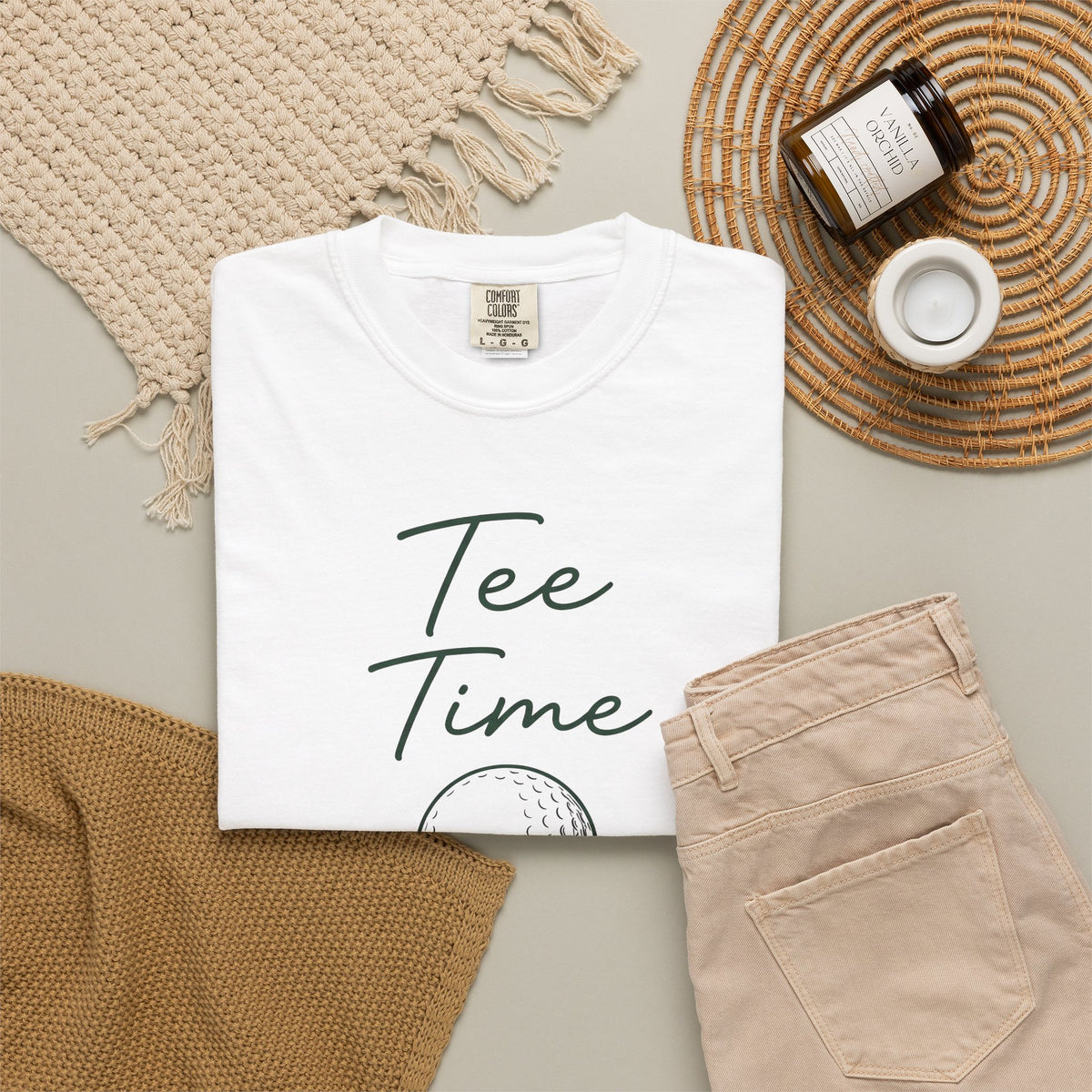 Golf Ball Golf Hiking Gift Flat Golf Golfing Fan Simple T-Shirt