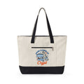 Vintage Maid Casket Tote Bag Funny Holiday Gift Women Comic Tote Bag Coffin Tote Bag Humor Fan Cartoon Tote Bag Christmas Graphic Rustic Bones Tote Bag