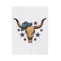 Bull Skull Hat Blanket America Western Gift Women Cowboy Blanket Skull Cap Blanket Patriot Fan Rodeo Blanket Cowboy Graphic Retro Star Shapes