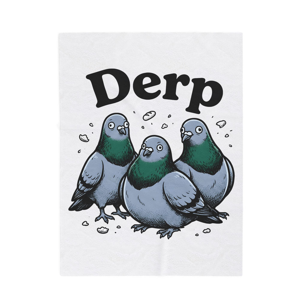 Pigeon Trio Blanket Funny Animal Gift Women Cartoon Blanket Dove Blanket Humor Fan Comic Blanket Creature Graphic Vintage Bread Blanket