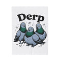 Pigeon Trio Blanket Funny Animal Gift Women Cartoon Blanket Dove Blanket Humor Fan Comic Blanket Creature Graphic Vintage Bread Blanket