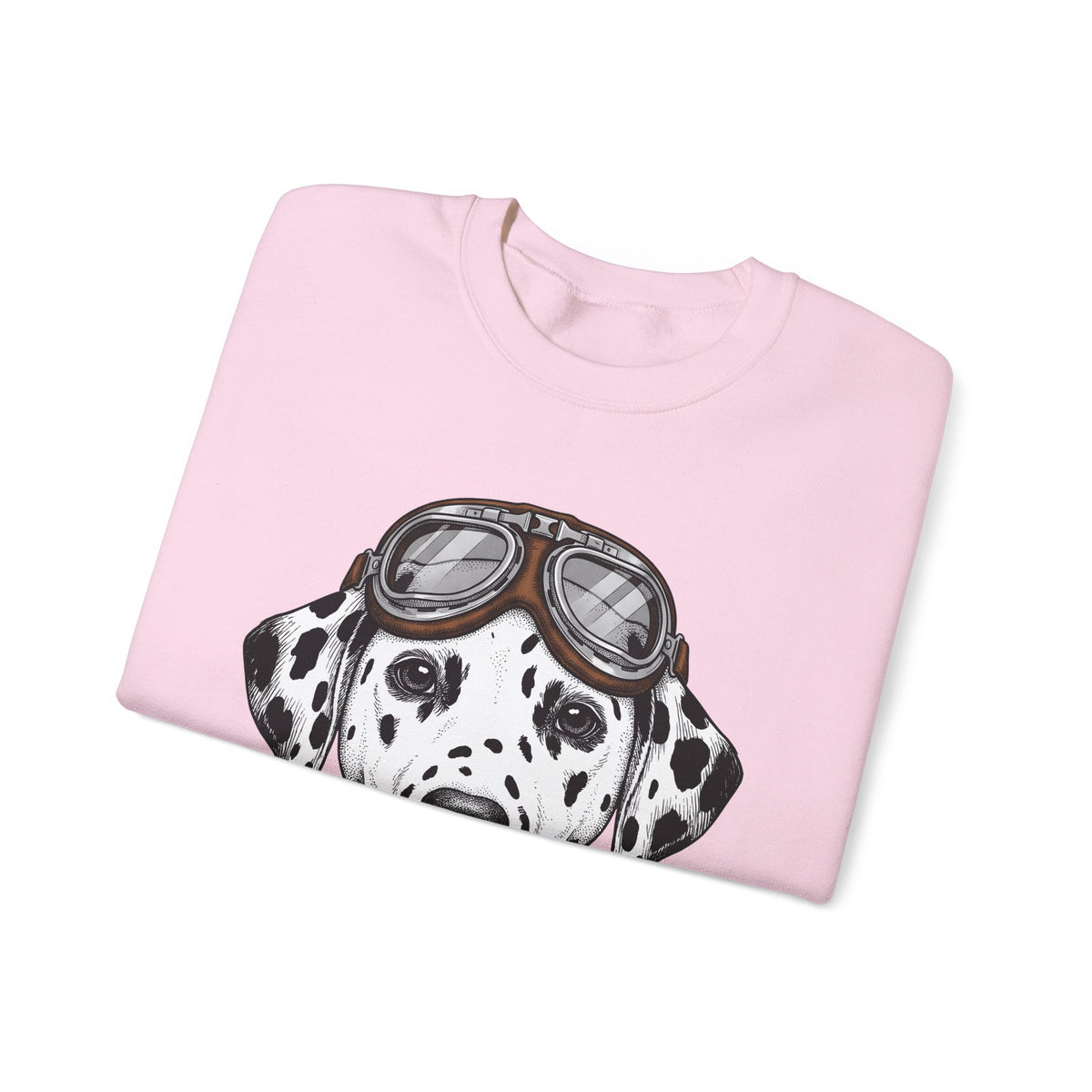 Dalmatian Puppy Sweatshirt Dog Pets Gift Women Line Art Sweatshirt Puppy Sweatshirt Dog Fan Dalmatian Sweatshirt Animal Graphic Retro Pilot Goggles Sweatshirt