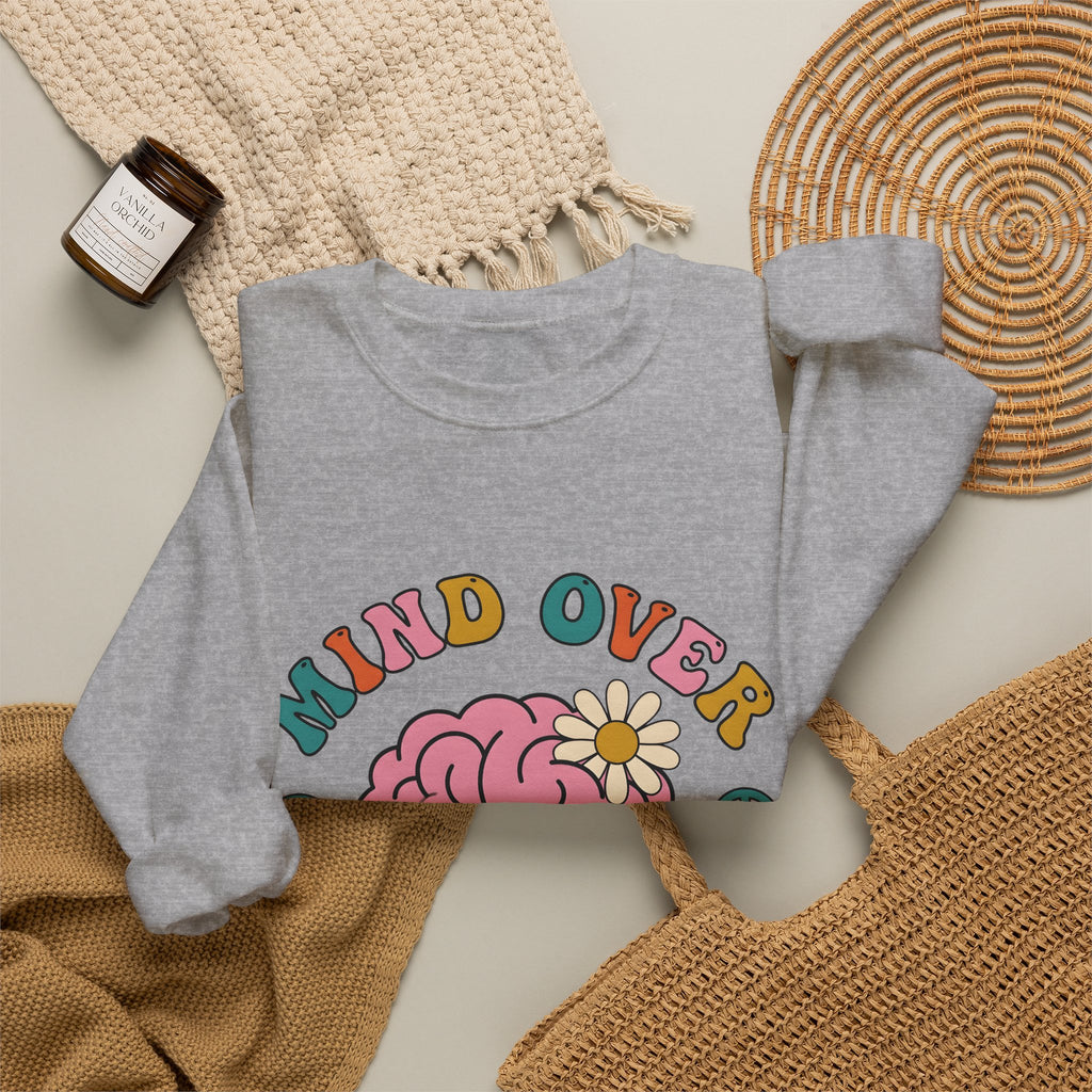 Brain Flower Sweatshirt Teacher Mental Health Gift Women Groovy Sweatshirt Mind Bloom Sweatshirt Educator Enthusiast Psychedelic Sweatshirt Wellness Graphic