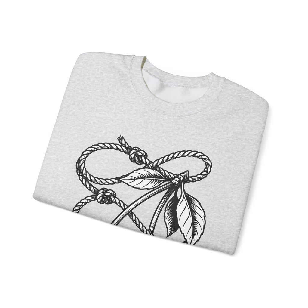 Cherry Vine Sweatshirt Cowgirl Ranch Gift Women Retro Sweatshirt Grapevine Sweatshirt Rodeo Fan Vintage Sweatshirt Farmhouse Graphic Sketch Foliage Sweatshirt