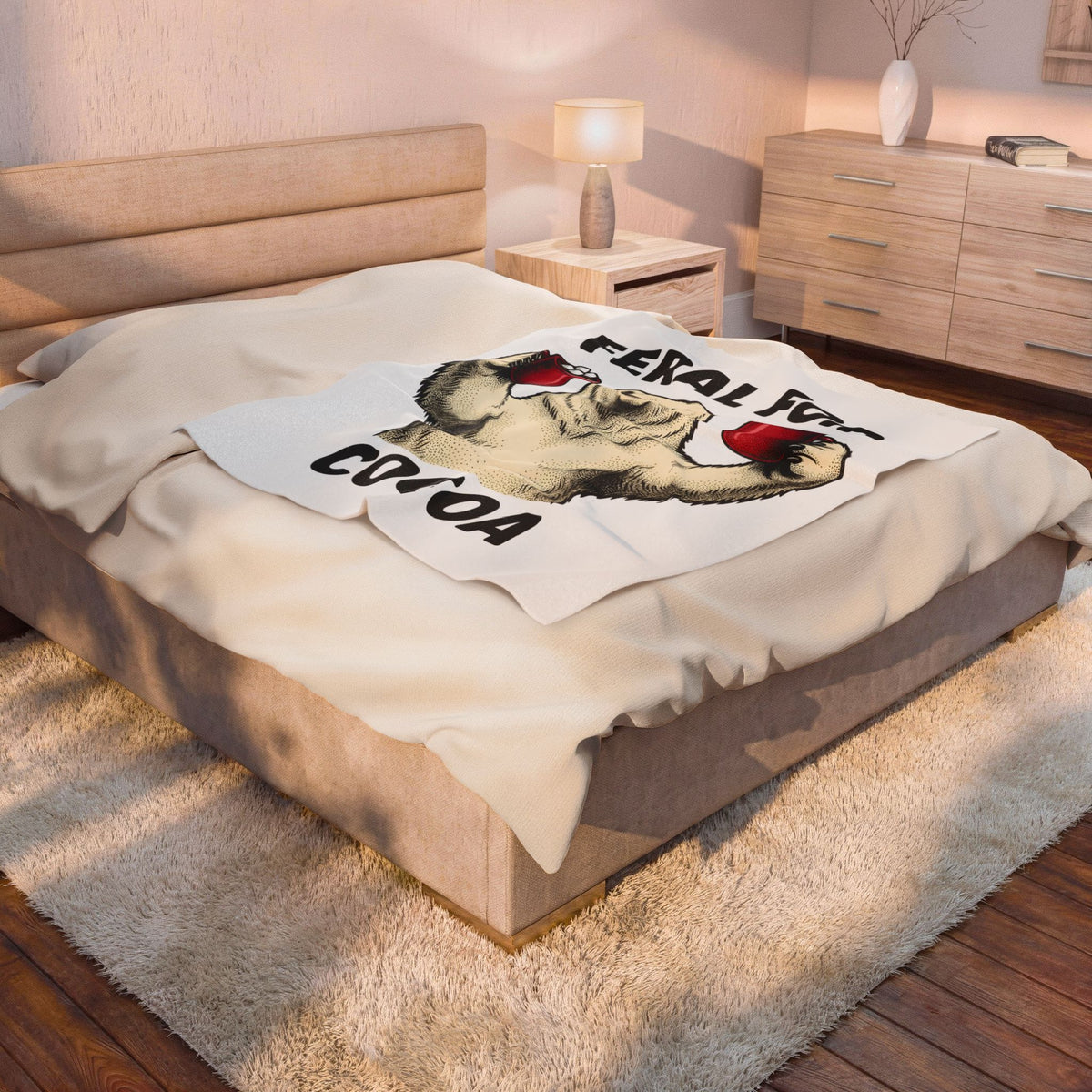 White Bear Holiday Frost Gift Rustic Polar Bear Christmas Fan Winter Cartoon Tea Mug Blanket