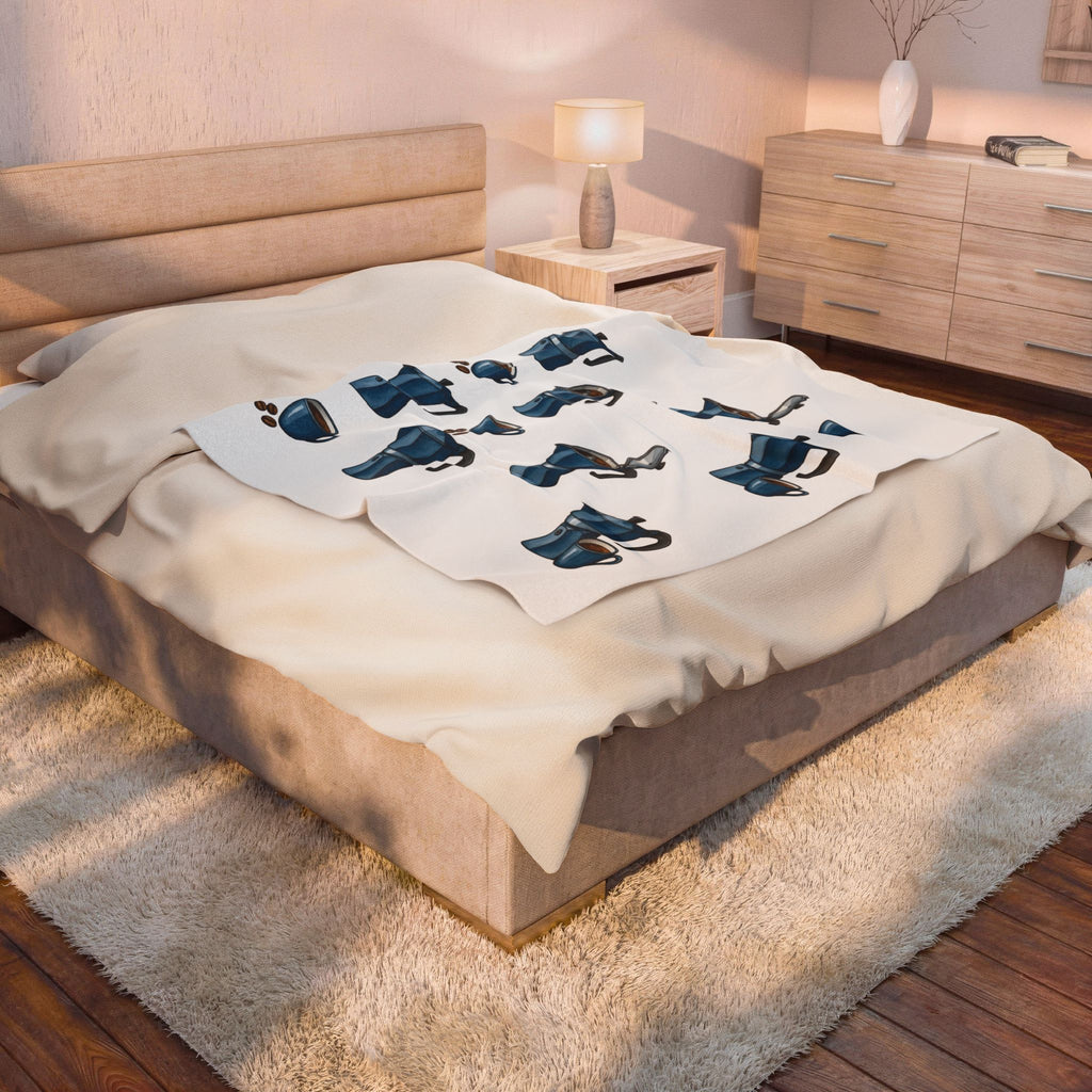 Espresso Maker Coffee Blanket Coffee Cookware Gift Women Paint Blanket Coffee Machine Blanket Coffee Fan Artistic Blanket Kitchenware Graphic