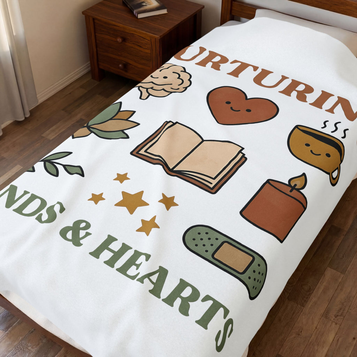 Self Love Symbols Blanket Nurses Health Gift Women Sketch Blanket Affirmation Blanket Nurse Practitioner Enthusiast Drawing Blanket Wellness