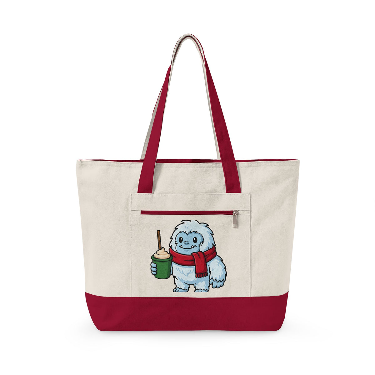 Abominable Snowman Christmas Holiday Gift Comic Yeti Xmas Fan Cartoon Holiday Chibi Tote Bag