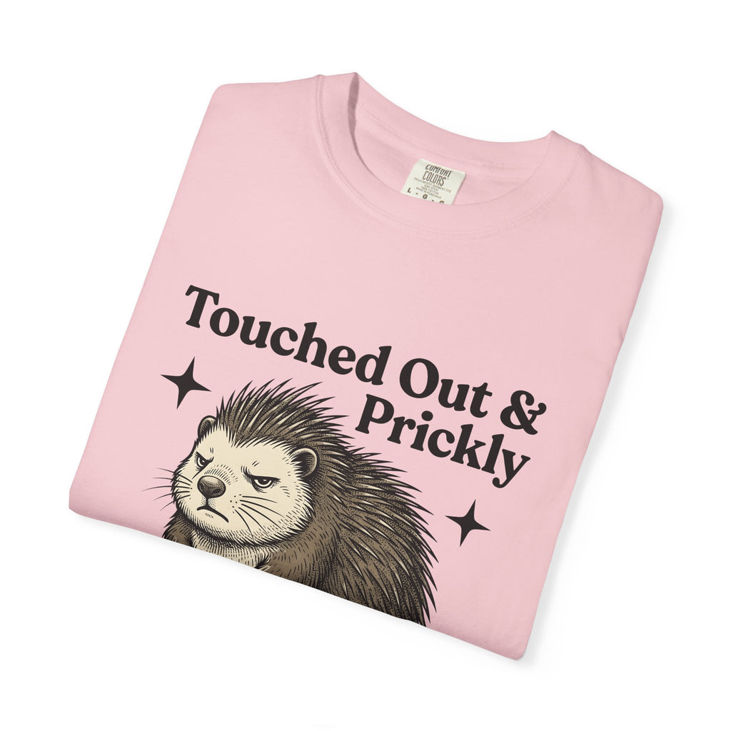 Grumpy Porcupine T-Shirt Moms Humor Gift Women Hand Drawn T-Shirt Quillpig T-Shirt Motherhood Fan Illustrated Graphic T-Shirt Vintage Stars T-Shirt