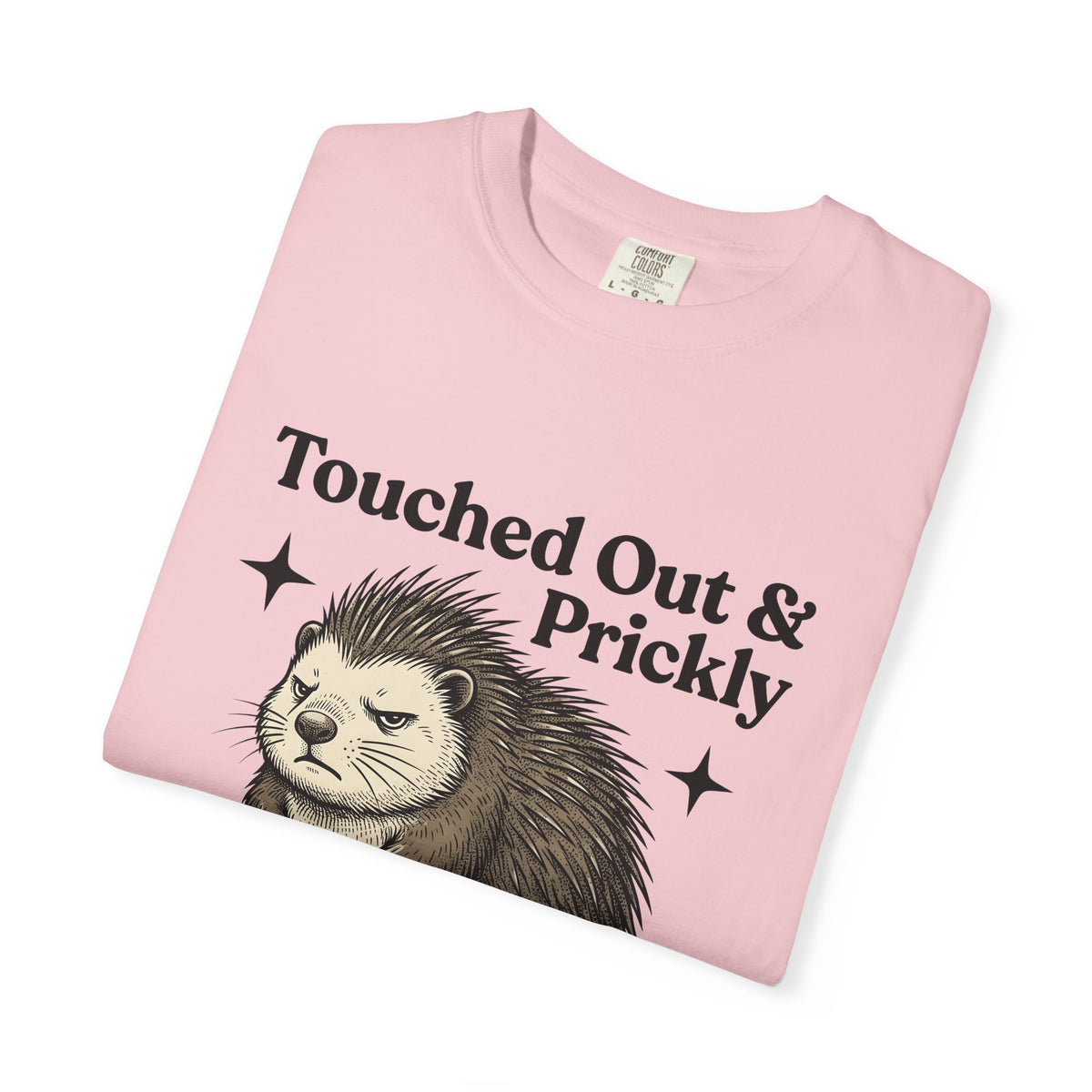 Grumpy Porcupine T-Shirt Moms Humor Gift Women Hand Drawn T-Shirt Quillpig T-Shirt Motherhood Fan Illustrated Graphic T-Shirt Vintage Stars T-Shirt