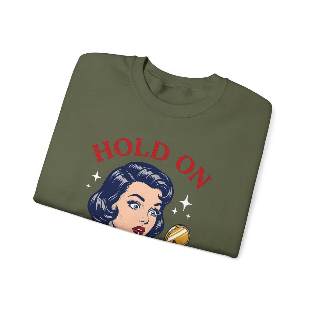 Vintage Woman Mirror Funny Humor Gift Retro Antique Lady Comedy Fan Vintage Pop Sweatshirt