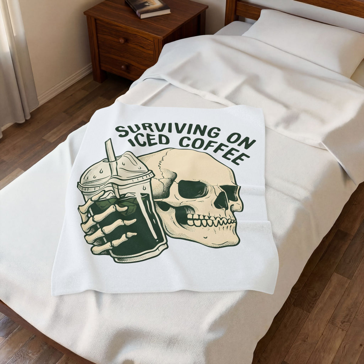 Skull Blanket Blanket Coffee Funny Gift Women Ink Blanket Coffee Blanket Blanket Coffee Fan Tattoo Blanket Humor Graphic Retro Bony Hand Blanket