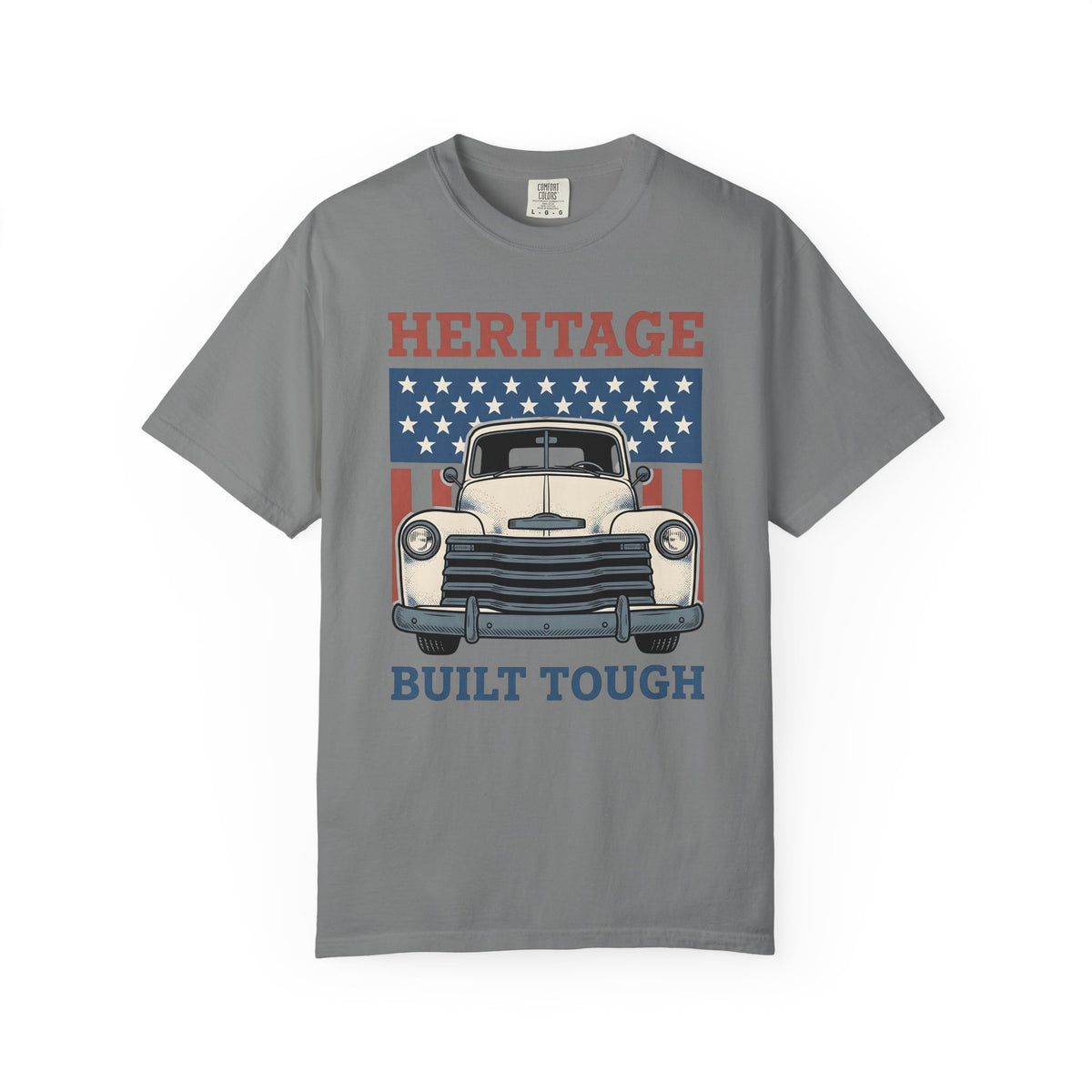 Antique Lorry T-Shirt America Liberty Gift Women Retro T-Shirt Truck T-Shirt Patriot Enthusiast Vintage T-Shirt Freedom Graphic Line Art Flag