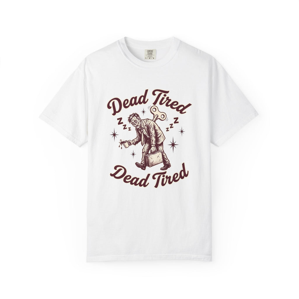 Zombie Executive T-Shirt Halloween Workspace Gift Women Hand Drawn T-Shirt Undead Executive T-Shirt Horror Fan Creepy Illustration Graphic T-Shirt