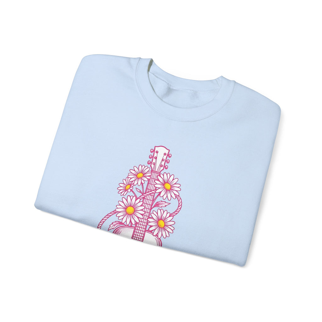 Guitar Bouquet Sweatshirt Cowgirl Cowboy Gift Women Rustic Sweatshirt Flower Arrangement Sweatshirt Rodeo Fan Country Sweatshirt Cowpoke Graphic Retro Twine