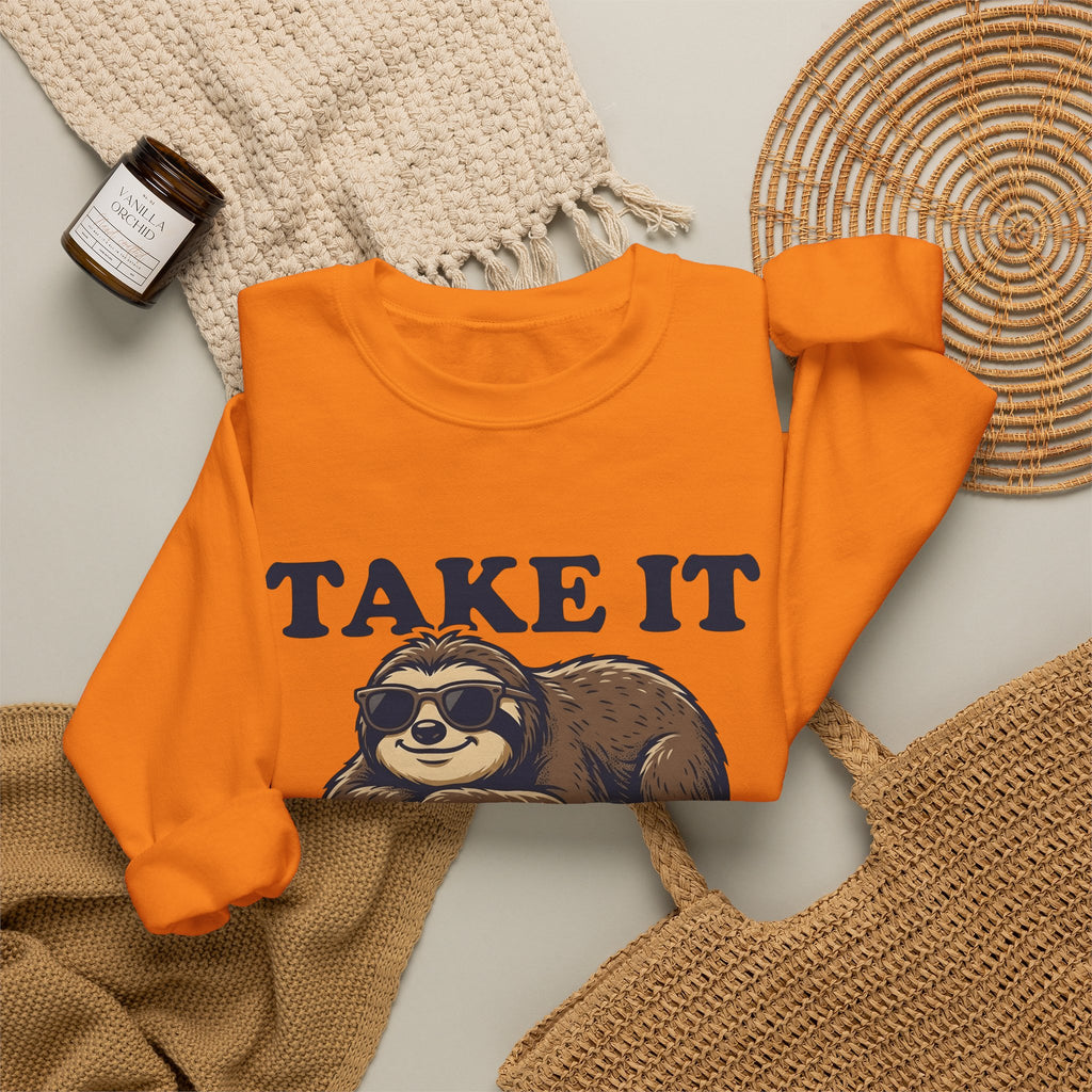 Sloth Shades Sweatshirt Funny Wildlife Gift Women Comic Sweatshirt Cool Shades Sweatshirt Humor Fan Cartoon Sweatshirt Animal Graphic Vintage Tropical Leaf