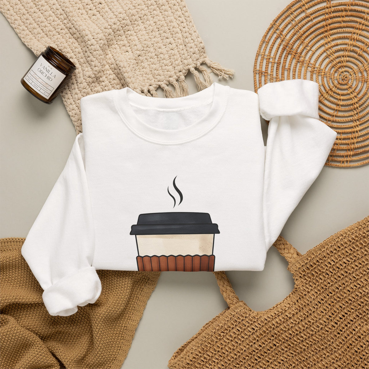 Coffee Cup Nurses Coffee Gift Modern Mug Nurse Enthusiast Contemporary Caffeine Minimalist Steam Sweatshirt
