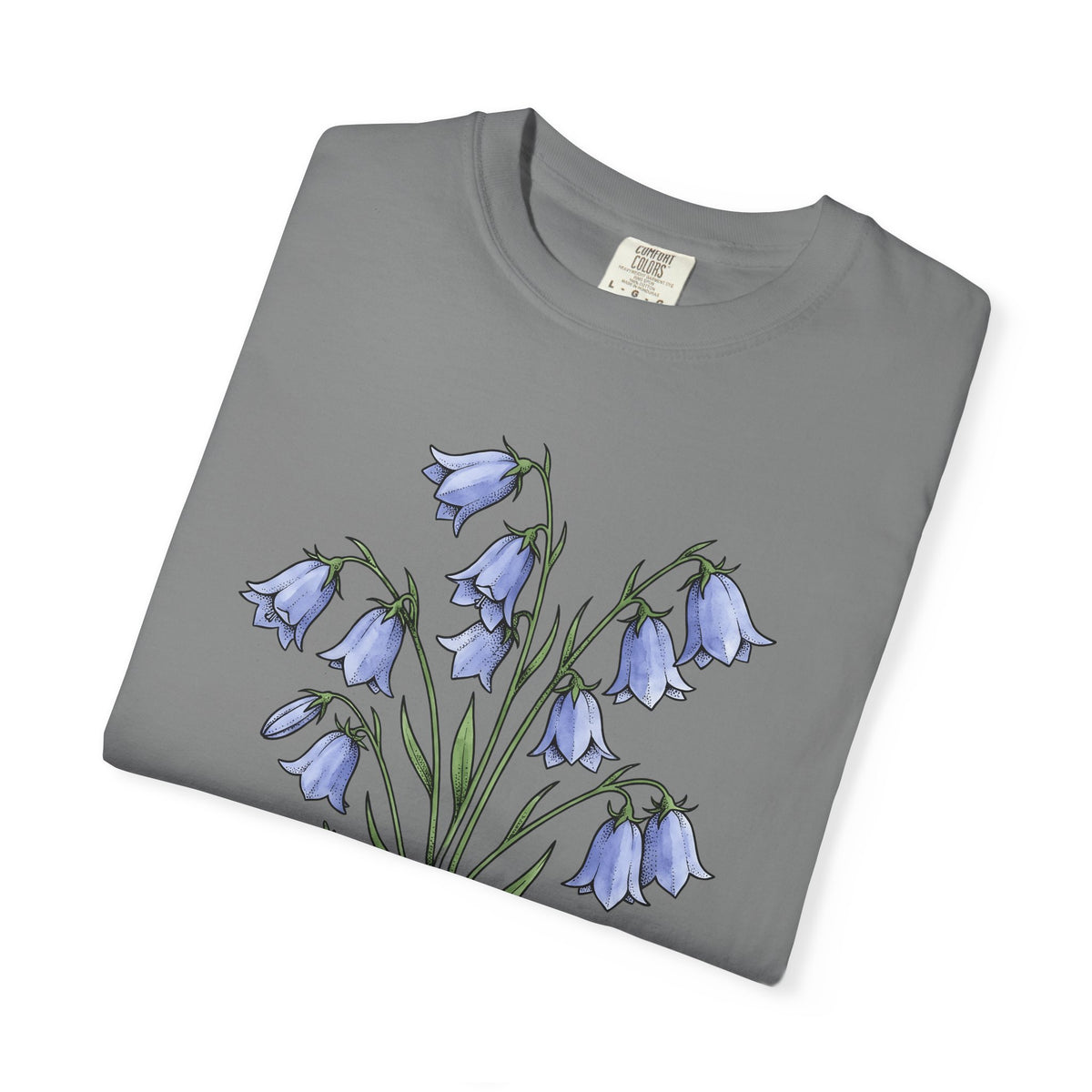 Bluebell Flower T-Shirt Boho Chic Floral Gift Women Botanical T-Shirt Harebell T-Shirt Bohemian Enthusiast Botanical T-Shirt Floral Graphic Vintage
