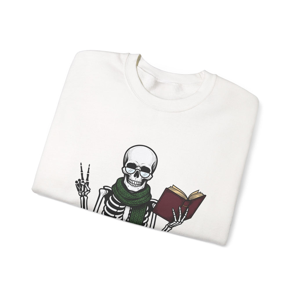 Skull Story Sweatshirt Funny Fall Gift Women Cartoon Sweatshirt Skull Sweatshirt Humor Fan Comic Sweatshirt Autumn Graphic Classic Wild Mushrooms Sweatshirt