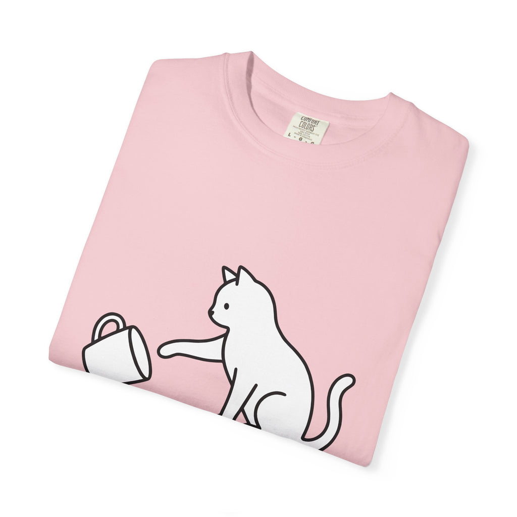Cat T-Shirt Cat Joke Gift Women Simple T-Shirt Kitten T-Shirt Feline Fan Cat T-Shirt Humor Graphic Sketch T-Shirt T-Shirt