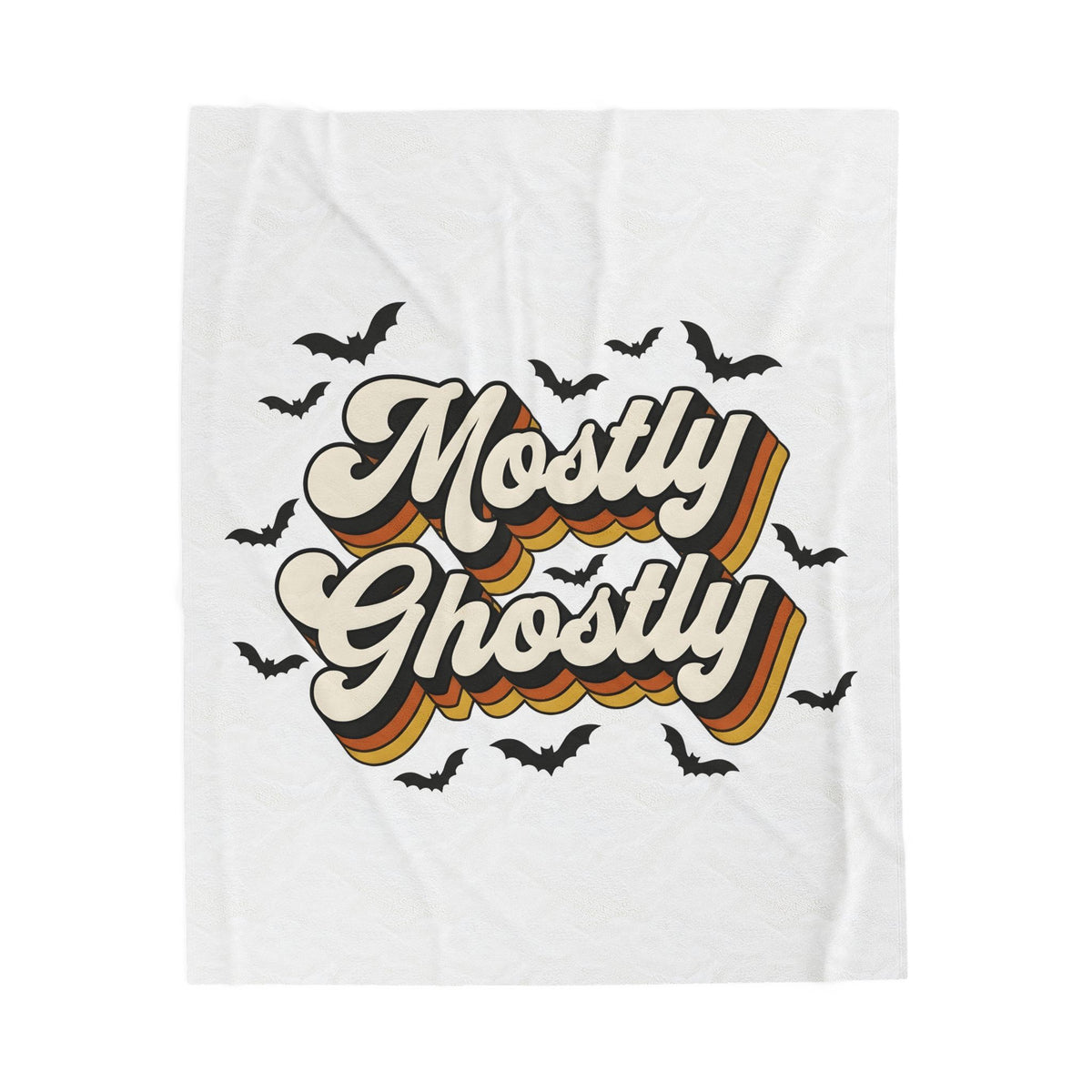 Bat Halloween Horror Gift Throwback Flying Bat Horror Fan Spooky Terror Old School Color Blanket