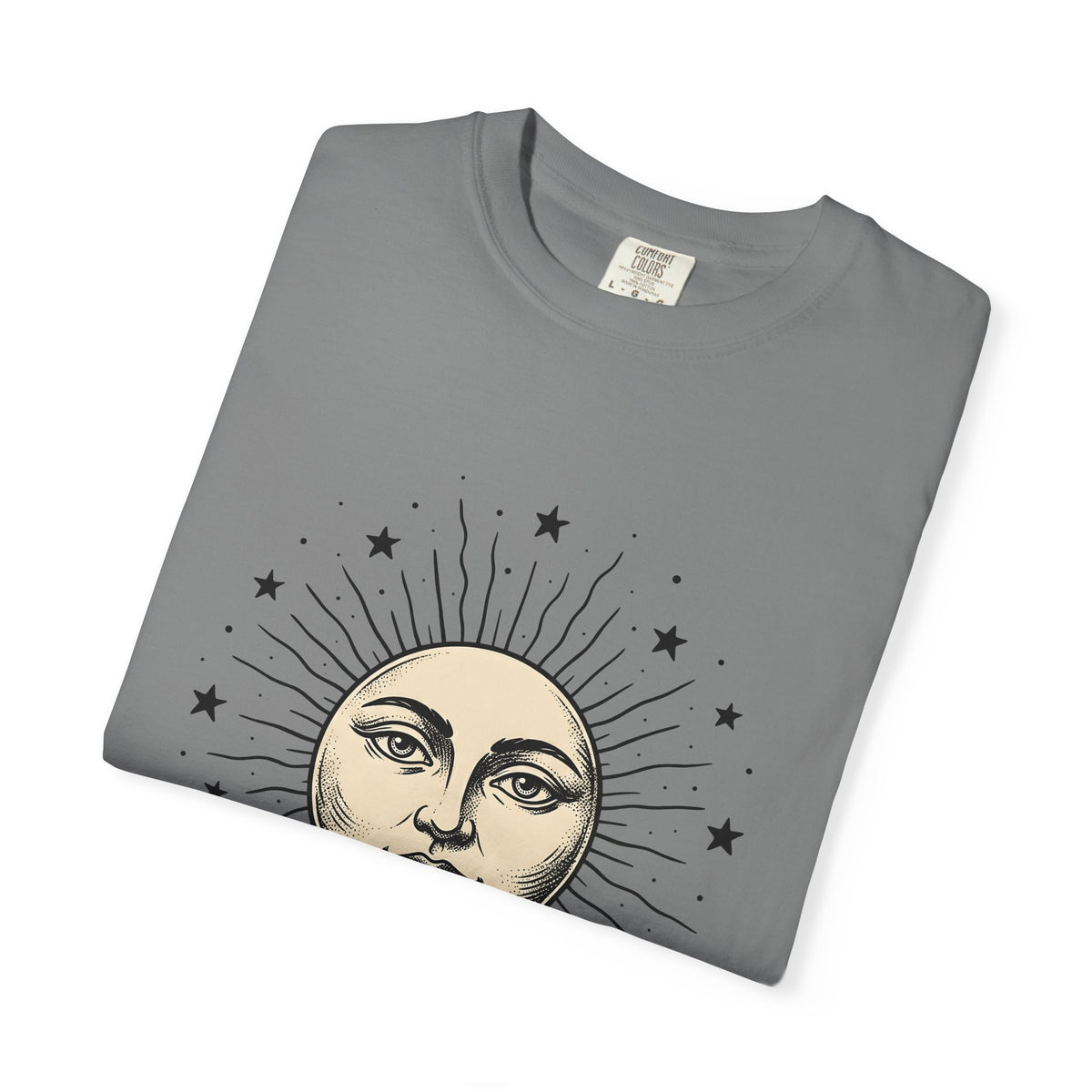 Sun Face T-Shirt Boho Chic Space Gift Women Rustic T-Shirt Sun T-Shirt Hippie Fan Bohemian T-Shirt Galaxy Graphic Line Art Stars T-Shirt