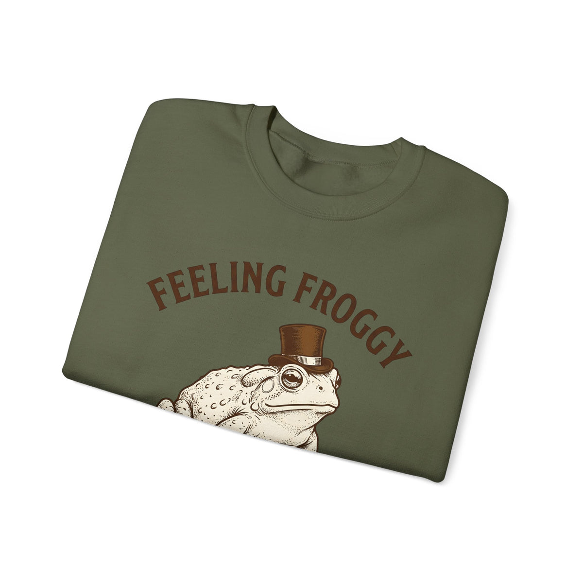 Toad Top Hat Sweatshirt Funny Animal Gift Women Vintage Sweatshirt Frog Sweatshirt Humor Fan Retro Sweatshirt Creature Graphic Hand Drawn Animal Humor Sweatshirt