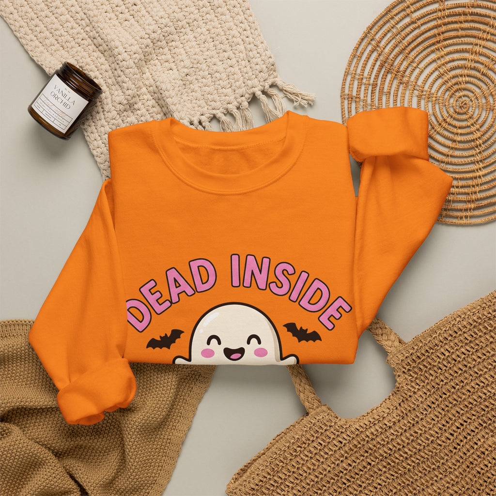 Spirit Illustration Sweatshirt Funny Spooky Gift Women Cute Sweatshirt Art Sweatshirt Humor Fan Cartoon Sweatshirt Horror Graphic Comic Flying Mammals Sweatshirt