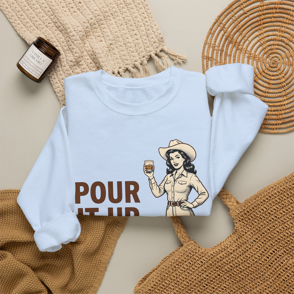 Cowgirl Cowgirl Western Gift Vintage Cowgirl Fan Distressed Western Sweatshirt