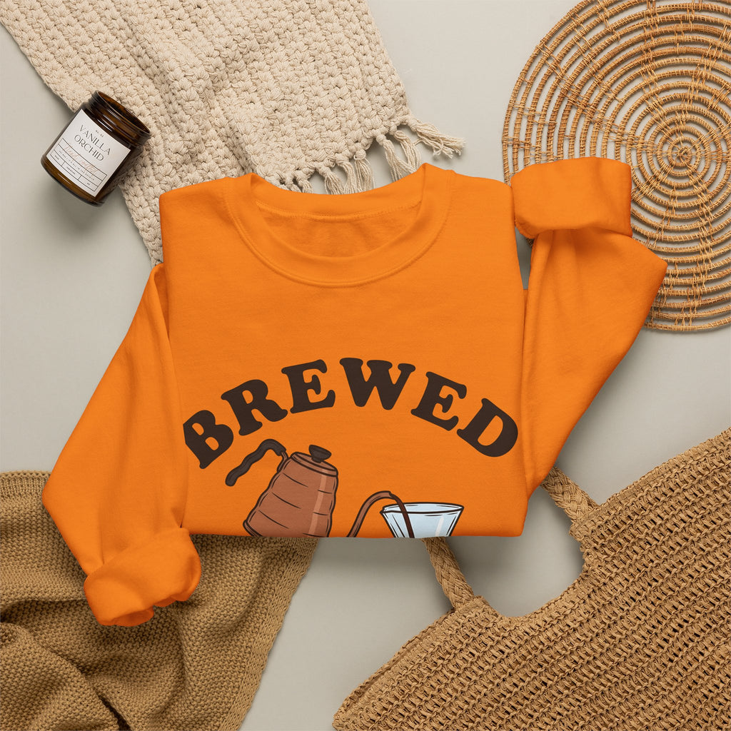 Coffee Maker Sweatshirt Coffee Beverage Gift Women Sketch Sweatshirt Brewer Sweatshirt Coffee Fan Coffee Illustration Design Retro Pour Over Sweatshirt