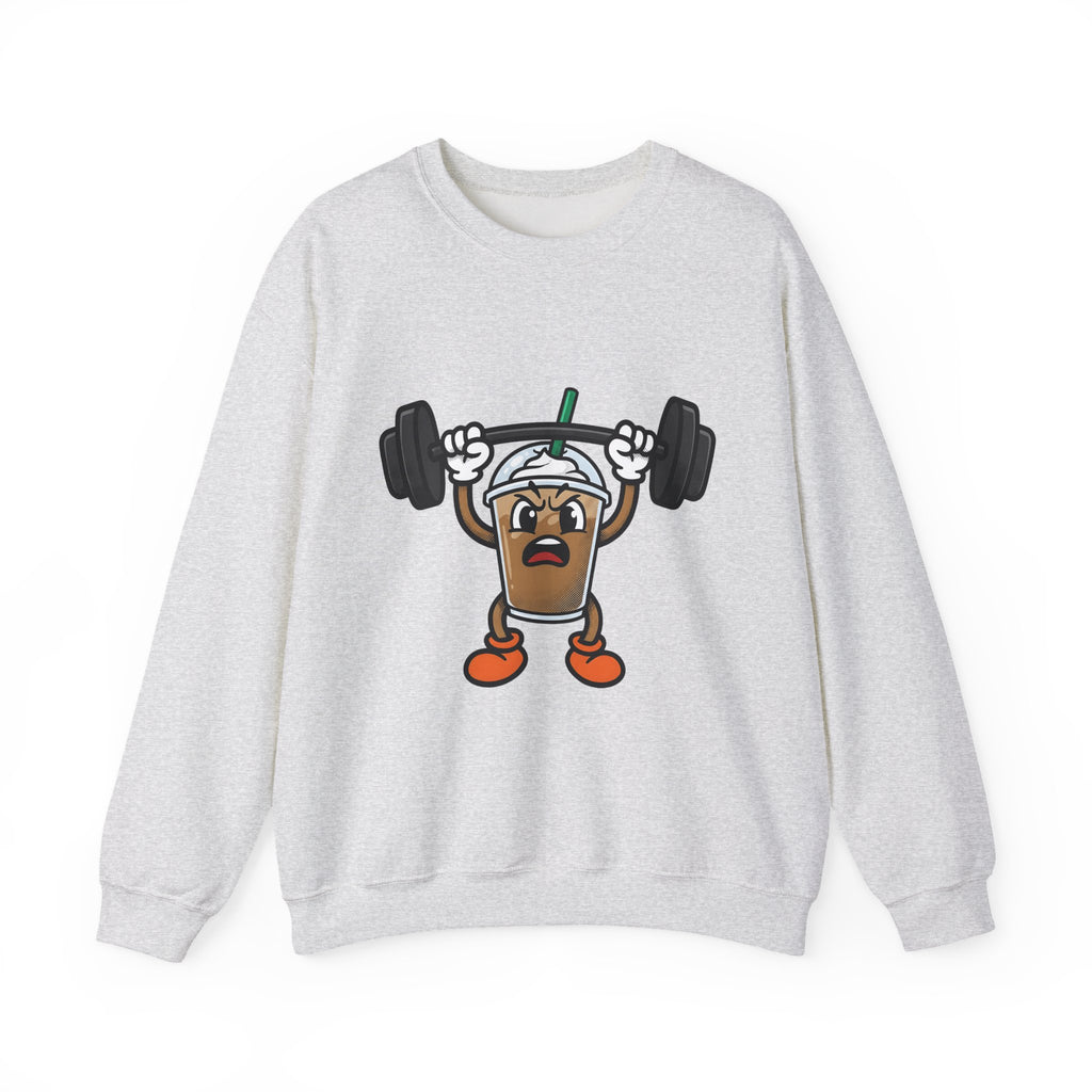 Latte Cup Icon Sweatshirt Coffee Exercise Gift Women Caricature Sweatshirt Coffee Sweatshirt Sweatshirt Coffee Fan Fitness Graphic Sweatshirt Pop Art Gym Weight
