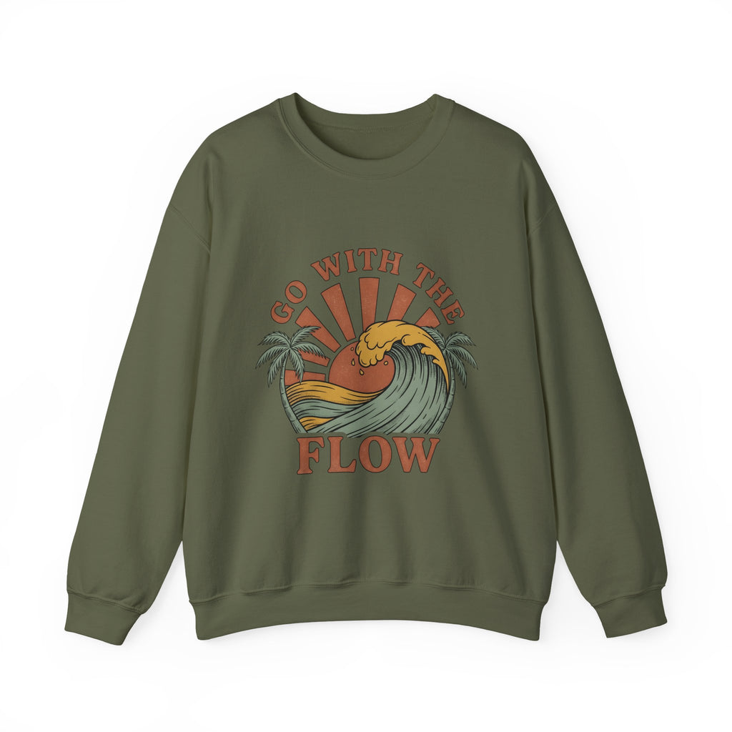 Sea Dusk Sweatshirt Beach Coastal Gift Women Hand Drawn Sweatshirt Sunset Sweatshirt Shore Fan Oceanic Sweatshirt Seaside Graphic Sketch Tropical Trees Sweatshirt