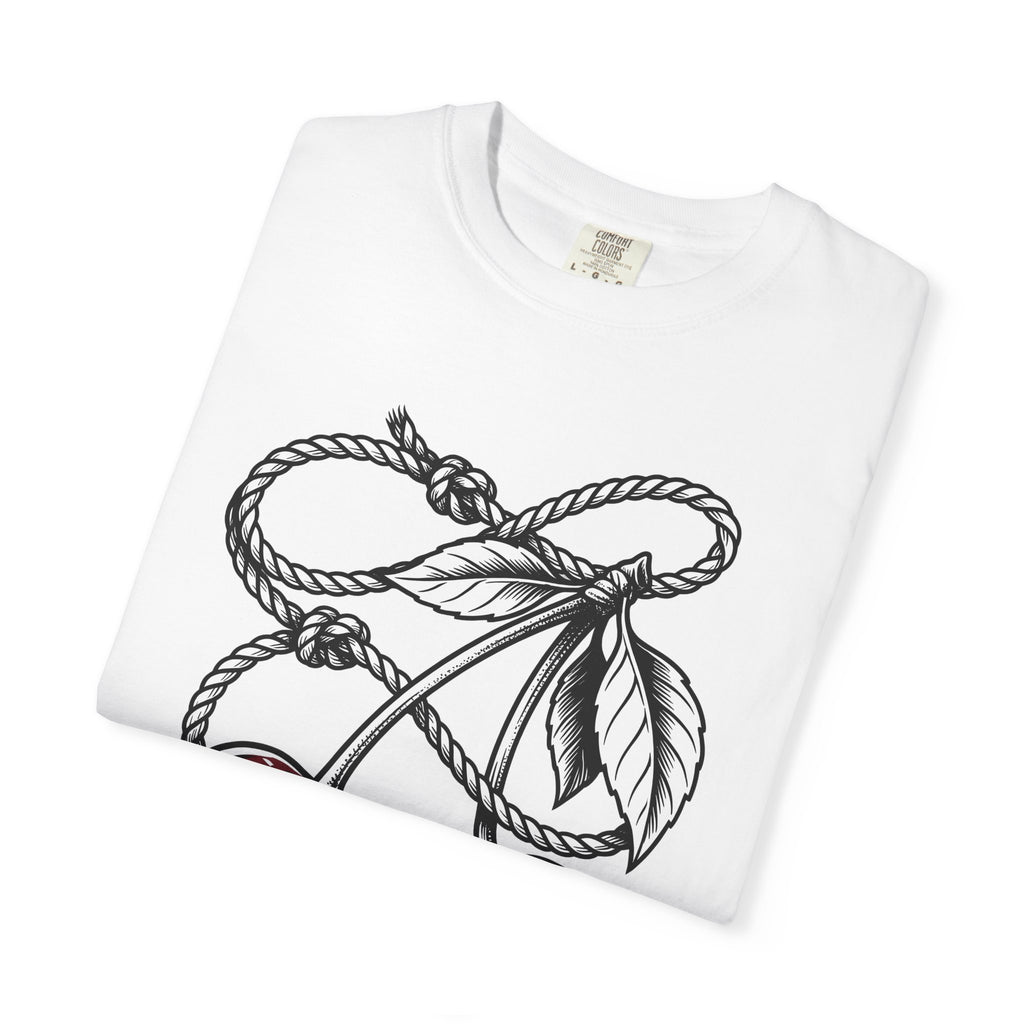 Cherry Vine T-Shirt Cowgirl Ranch Gift Women Retro T-Shirt Grapevine T-Shirt Rodeo Fan Vintage T-Shirt Farmhouse Graphic Sketch Foliage T-Shirt