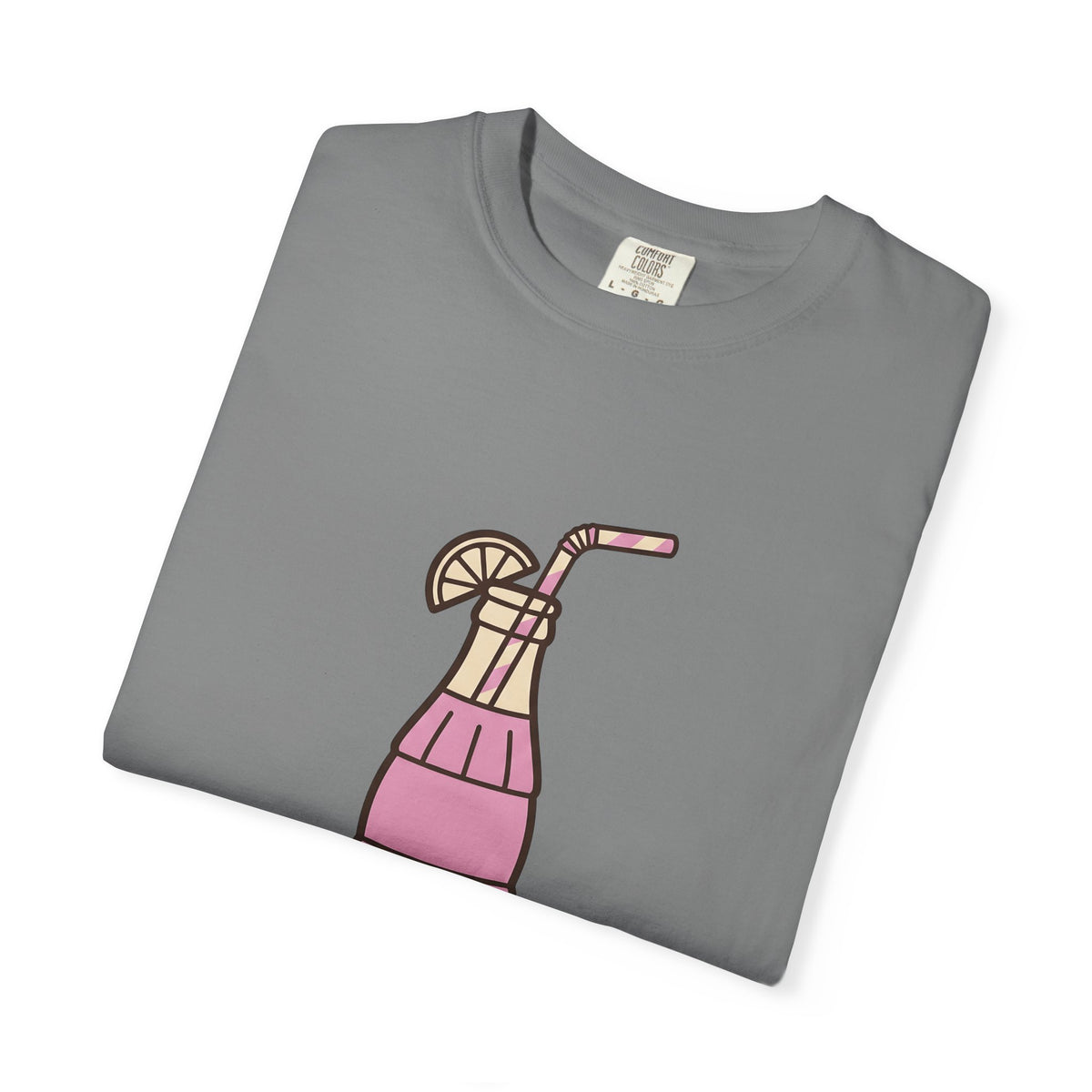 Soda Bottle T-Shirt Drinks Summertime Gift Women Cartoon T-Shirt Bottle T-Shirt Beverage Fan Pop Art T-Shirt Summer Graphic Vintage Lemon Wedge