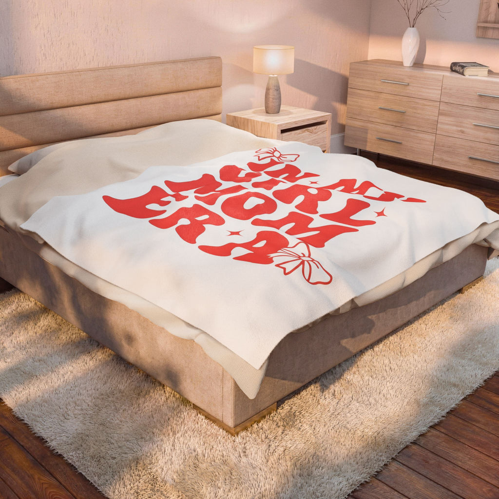 Classic Text Art Blanket Moms Home Gift Women Flower Power Blanket Typography Blanket Motherhood Fan Bohemian Blanket Domestic Graphic Retro Tie