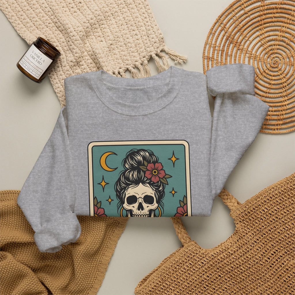 Skeleton Mother Sweatshirt Moms Games Gift Women Body Art Sweatshirt Skeleton Sweatshirt Mom Fan Tattooed Sweatshirt Gaming Graphic Classic Baseball Sticks