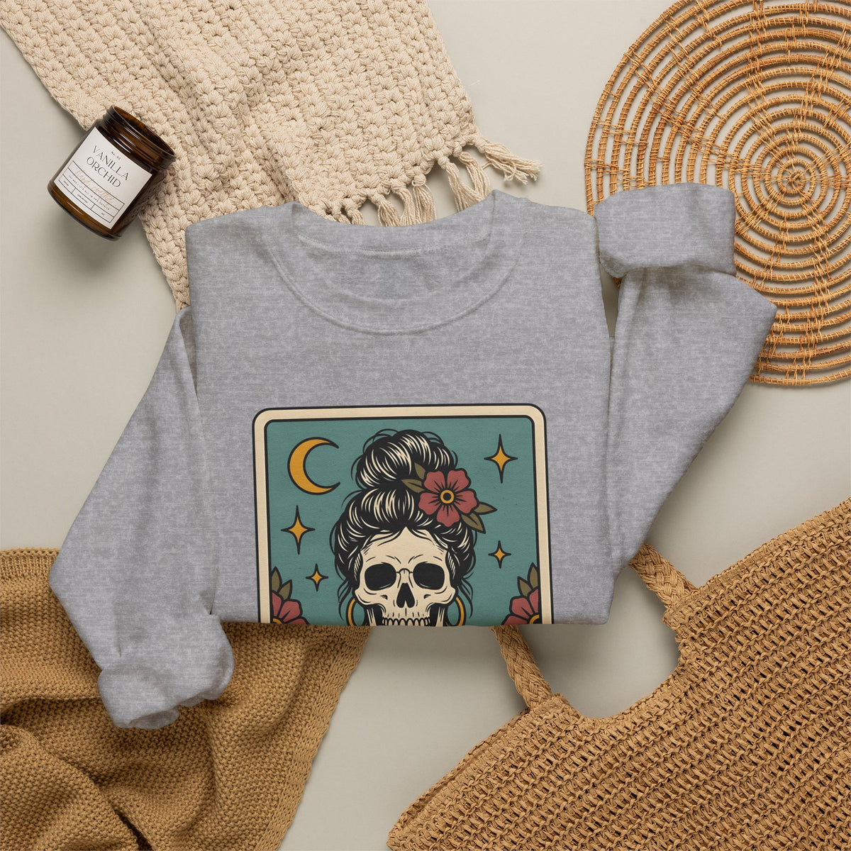 Skeleton Mother Sweatshirt Moms Games Gift Women Body Art Sweatshirt Skeleton Sweatshirt Mom Fan Tattooed Sweatshirt Gaming Graphic Classic Baseball Sticks